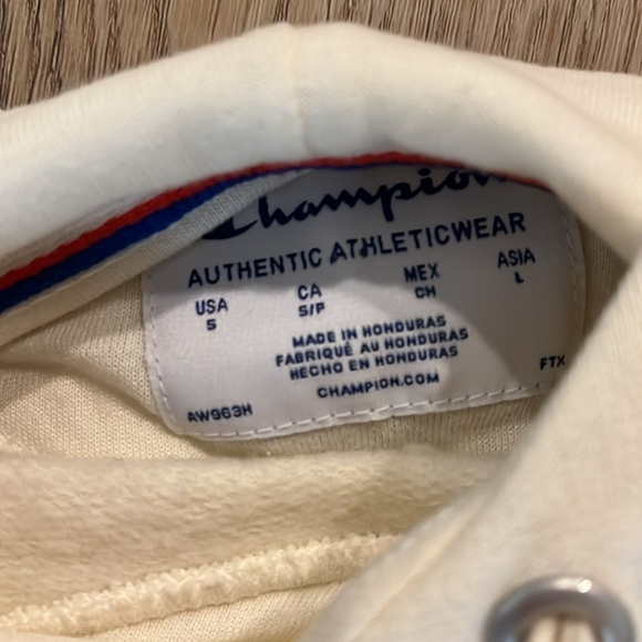 Women's Cream leopard print champion pull over hoodie size Small - Picture 4 of 5